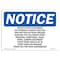 Signmission OSHA Notice, 3.5" Height, Notice To Our Customers We Strongly Suggest Sign, 5" X 3.5", Landscape OS-NS-D-35-L-16725 - alternate 1